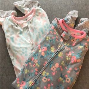 2 Sets of Girls Footed PJ’s